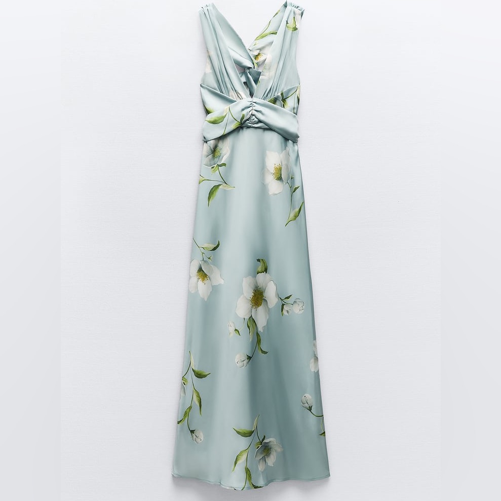 Floral Satin Like Dress Host Pick